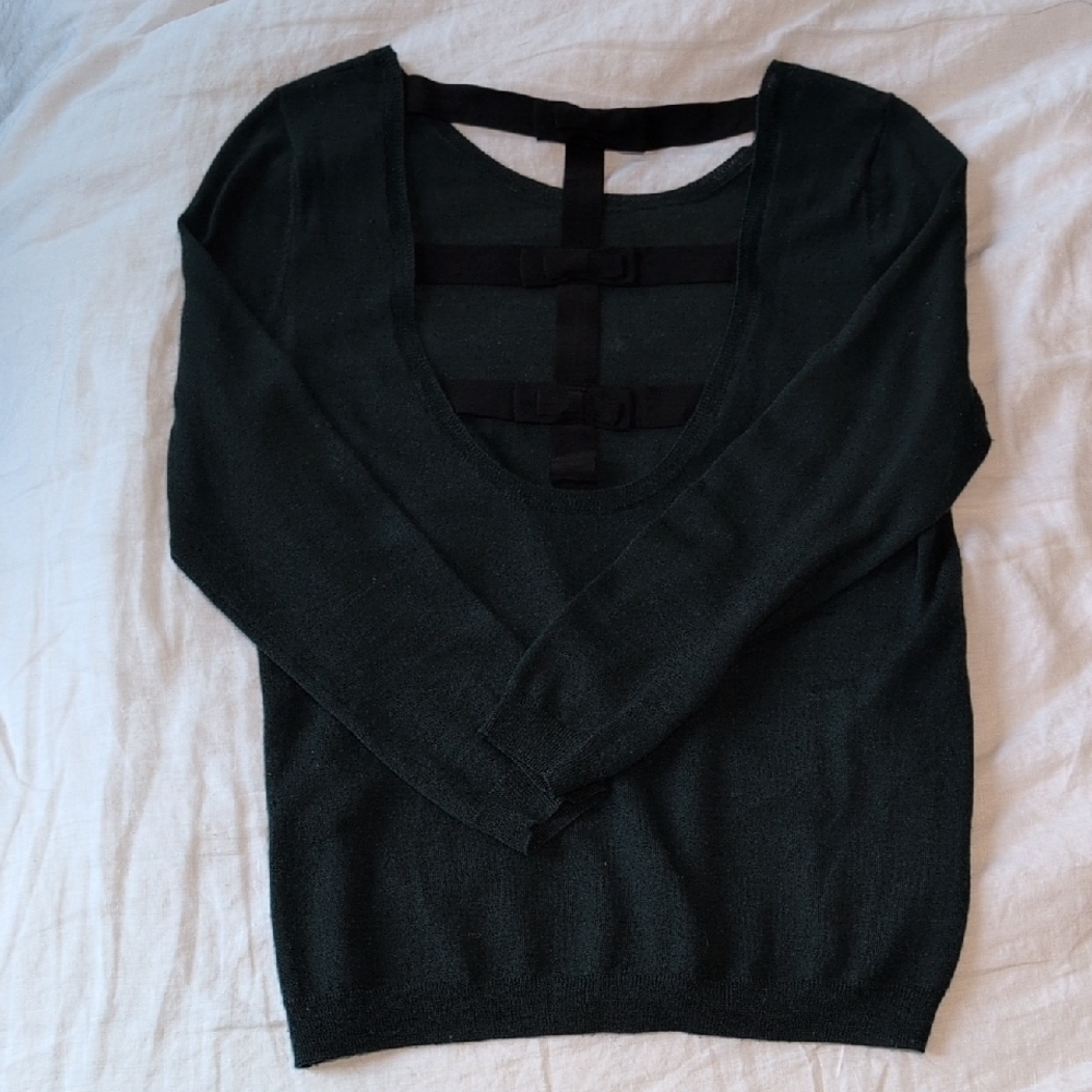 Sandro Black Sweater with Strap Detail